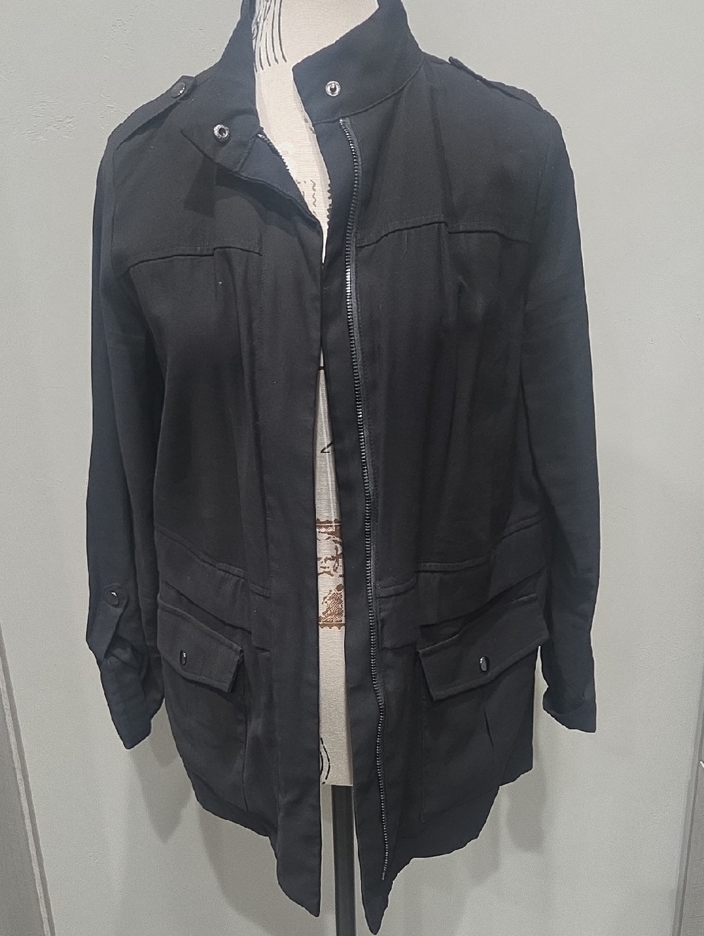 Apt. 9 Black Petite Jacket with Blue Label